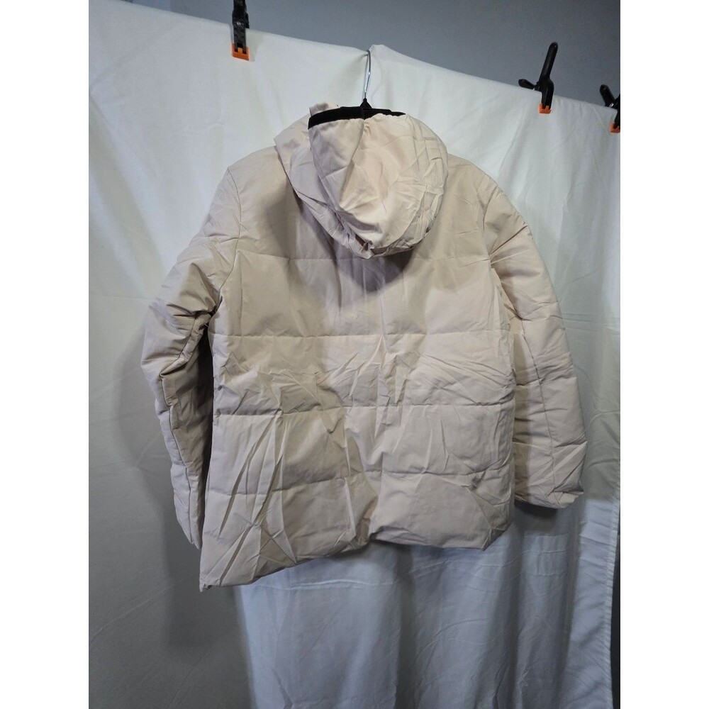 GORE-GOUS Boys Puffer Jacket Beige Hooded Size L - Picture 7 of 8
